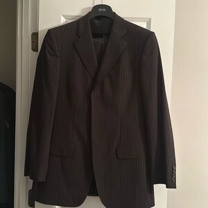 Hugo Boss Suit - 38R - Chocolate Brown/Periwinkle